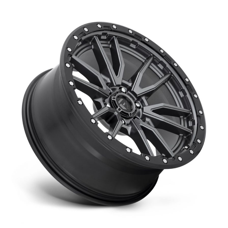 Fuel Wheels<br>Rebel Matte Gunmetal Black Lip (20x10)